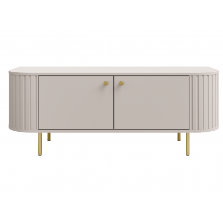 Szafka rtv beżowa zaokrąglone boki frez 302 OLIVO